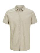 Jjbreeze Linen Blend Shirt Ss Sn Jnr Tops Shirts Short-sleeved Shirts ...