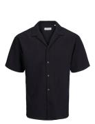 Jjmassimo Resort Shirt Ss Jnr Tops Shirts Short-sleeved Shirts Black J...