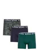 Bamboo Cotton Blend Boxer 3P Boxershorts Navy Björn Borg