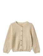 Knit Cardigan Magnella Tops Knitwear Cardigans Beige Wheat