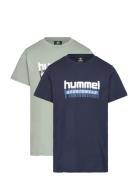 Hmltukas T-Shirt S/S 2-Pack Tops T-Kortærmet Skjorte Multi/patterned H...