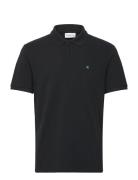 Ss Casual Pique Classic Polo Tops Polos Short-sleeved Black Calvin Kle...