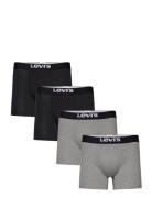 Levis Men Solid Basic Boxer Brief Org Co 4P Ecom Boxershorts Black Lev...