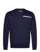 Cotton Blend-Sle-Top Tops Sweatshirts & Hoodies Sweatshirts Navy Polo ...