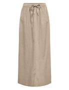 Onlcaro Hw Linen Bl Long Skirt Cc Pnt Skirts Maxi Skirts Beige ONLY