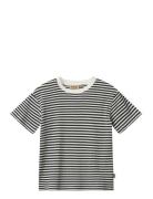 T-Shirt S/S Fabian Tops T-Kortærmet Skjorte Navy Wheat