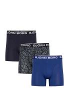 Bamboo Cotton Blend Boxer 3P Boxershorts Navy Björn Borg