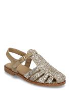 Sandals - Flat - Closed Toe - Op Flade Sandaler Gold ANGULUS