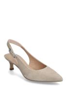 Ibonks Shoes Sling Backs Heeled Slingbacks Cream UNISA