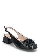 Charo Shoes Sling Backs Heeled Slingbacks Black Wonders