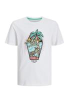 Jjelijah Tee Ss Crew Neck Jnr Tops T-Kortærmet Skjorte White Jack & J ...