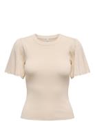 Onlanjelica Ss Detail O-Neck Knt Tops T-shirts & Tops Short-sleeved Be...