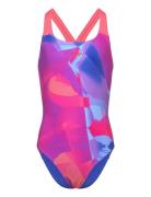 Girls Digital Allover Powerback Sport Swimsuits Blue Speedo