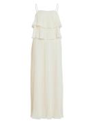 Vichiffan Singlet Pleat Dress - Noos/Dc Maxikjole Festkjole White Vila