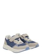 Shoes W. Velcro Low-top Sneakers Blue Color Kids