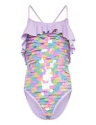 Swimming Costume Badedragt Badetøj Purple Billieblush