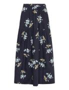 Structured Flowy Skirt Skirts Knee-length & Midi Skirts Navy By Ti Mo