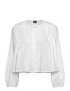 Boho Blouse Tops Blouses Long-sleeved White Gina Tricot