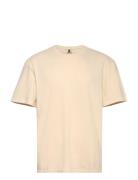 Taylor T-Shirt Tops T-Kortærmet Skjorte Beige Fat Moose