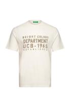 T-Shirt Tops T-Kortærmet Skjorte White United Colors Of Benetton