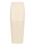 Gliragz Hw Long Skirt Skirts Maxi Skirts Cream Gestuz