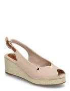 Flag Mid Wedge Espad Slingback Espadrillos Med Hæl Sandal Beige Tommy ...