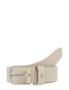 Ck Loop Square Buckle 3.0 Bælte Beige Calvin Klein