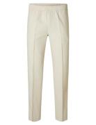 Slhreg-Malik Sun Trs Noos Bottoms Trousers Casual Cream Selected Homme