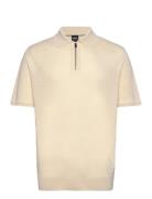 H-Jiovanotto Tops Polos Short-sleeved Cream BOSS