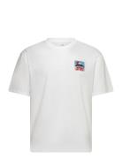 Sunset On Fuji San T-Shirt - White Tops T-Kortærmet Skjorte White Edwi...