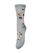 Fleuriora Visca Sock Lingerie Socks Regular Socks Blue Becksöndergaard