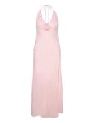 Aradia Sequin Halter Dress Knælang Kjole Pink Bardot