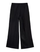 Linen-Blend Trousers, Taster Bottoms Trousers Flared Black Ivo Nikkolo