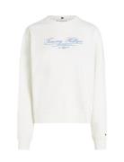 Reg Script Sweatshirt Tops Sweatshirts & Hoodies Sweatshirts White Tom...