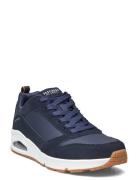 Mens Uno Stacre Low-top Sneakers Navy Skechers