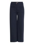 Ihsimonse Pa10 Bottoms Trousers Wide Leg Navy ICHI