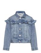 Jacket Denim Frill Outerwear Jackets & Coats Denim & Corduroy Blue Lin...