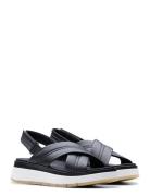 Tuscan Cross D Shoes Summer Shoes Platform Sandals Black Clarks