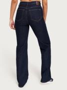 Pieces - Straight jeans - Dark Blue Denim - Pcholly Hw Wide Jeans Db U...