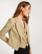 Vero Moda - Beige - Vmsaimaitzi Ls Cropped Blazer