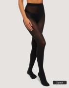 Pieces - Sort - Pcnew Nikoline 40 Den 2 Pack Tights