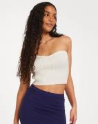 Nelly - Hvid - Tube Knit Top