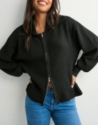 Pieces - Sort - Pcmalou Ls Zip Knit Cardigan Noos B