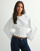 Nelly - Hvid - Wide Sleeve LS Top