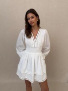 Nelly - Hvid - Fine Little Flounce Dress