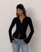 Nelly - Sort - Amazing Structure Shirt Top