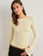 Nelly - Gul - Ultra Soft Boat Neck Top
