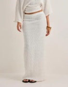 Nelly - Hvid - Elegant Structure Maxi Skirt