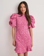 Vero Moda - Blomstret - Vmfiona Ss High Neck Short Dress Ex