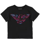 Emporio Armani T-shirt - Sort m. Pailletter